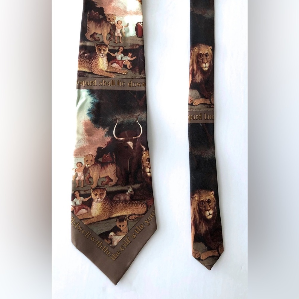 NWOT. Audrey Buchner Silk Tie Necktie Leopard Isaiah.